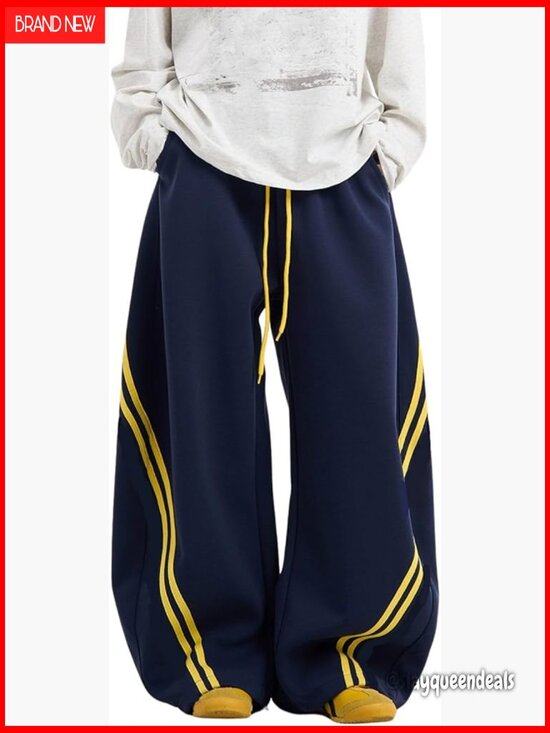 Pants - Wide Leg Sweatpants Barrel Joggers Drawstring High Rise Pockets